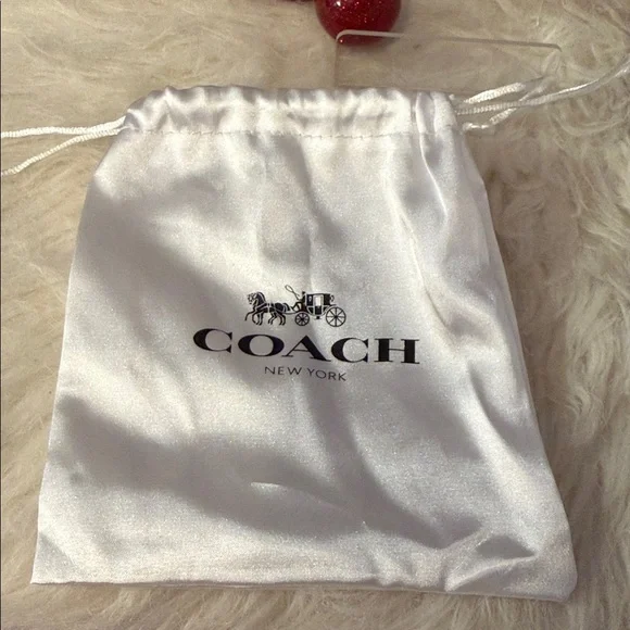 Coach  large sparkle keychain/bag charm with silk bag and box.NWOT - Picture 5 of 5